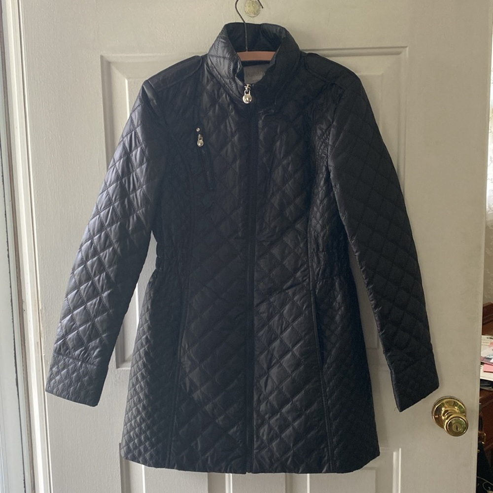 Black Quilted Women's Coat - Picture 11 of 11